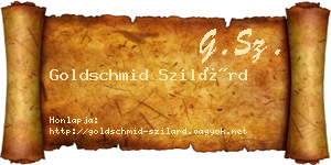 Goldschmid Szilárd névjegykártya